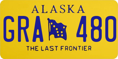 AK license plate GRA480