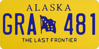 AK license plate GRA481