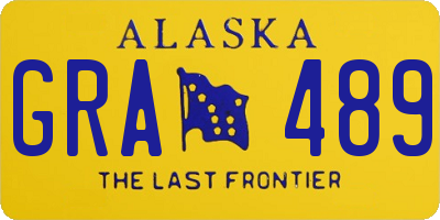 AK license plate GRA489