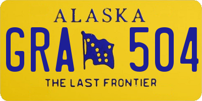 AK license plate GRA504