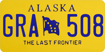 AK license plate GRA508