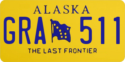 AK license plate GRA511