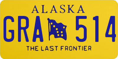 AK license plate GRA514