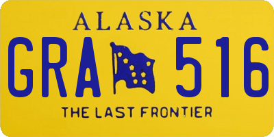 AK license plate GRA516