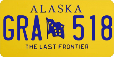 AK license plate GRA518