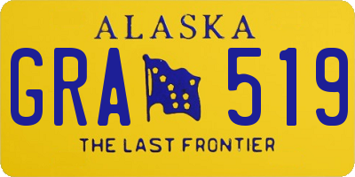 AK license plate GRA519