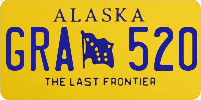 AK license plate GRA520