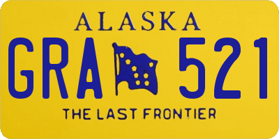 AK license plate GRA521