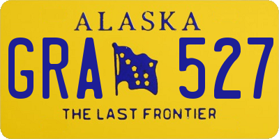 AK license plate GRA527