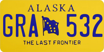 AK license plate GRA532