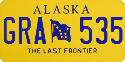 AK license plate GRA535