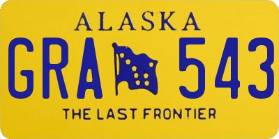 AK license plate GRA543