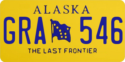 AK license plate GRA546