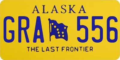 AK license plate GRA556