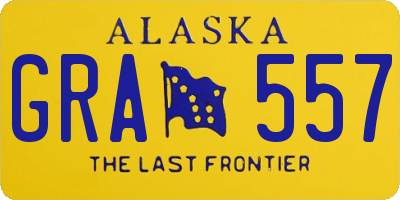 AK license plate GRA557