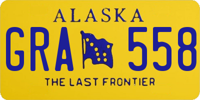 AK license plate GRA558