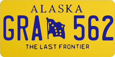 AK license plate GRA562