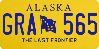 AK license plate GRA565