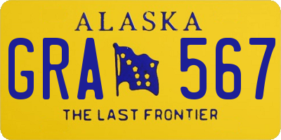 AK license plate GRA567