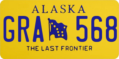 AK license plate GRA568