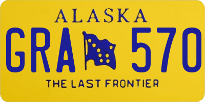 AK license plate GRA570