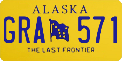 AK license plate GRA571