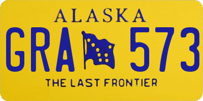 AK license plate GRA573