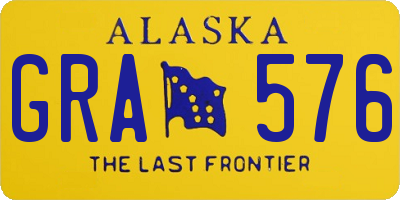 AK license plate GRA576