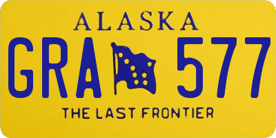 AK license plate GRA577