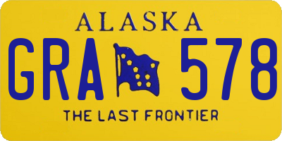 AK license plate GRA578