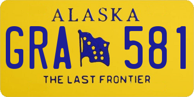 AK license plate GRA581