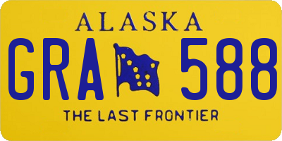 AK license plate GRA588