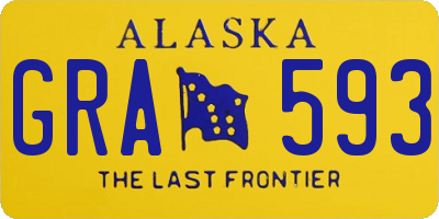 AK license plate GRA593
