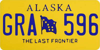 AK license plate GRA596