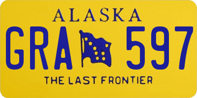 AK license plate GRA597