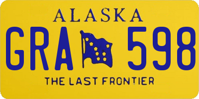 AK license plate GRA598