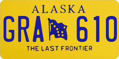 AK license plate GRA610