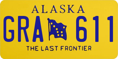 AK license plate GRA611