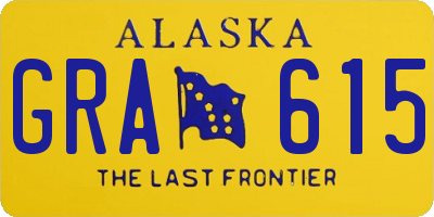 AK license plate GRA615