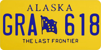 AK license plate GRA618