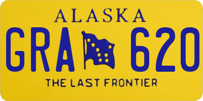 AK license plate GRA620