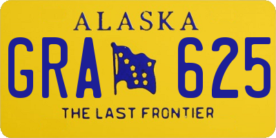 AK license plate GRA625