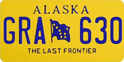 AK license plate GRA630