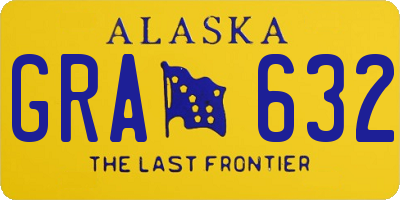 AK license plate GRA632