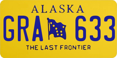 AK license plate GRA633