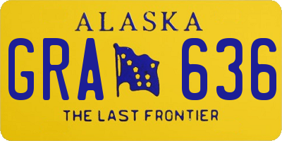 AK license plate GRA636