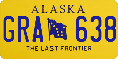 AK license plate GRA638