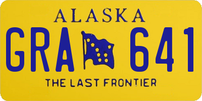 AK license plate GRA641