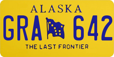 AK license plate GRA642