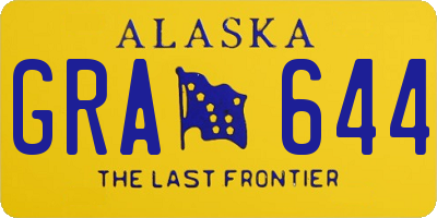 AK license plate GRA644